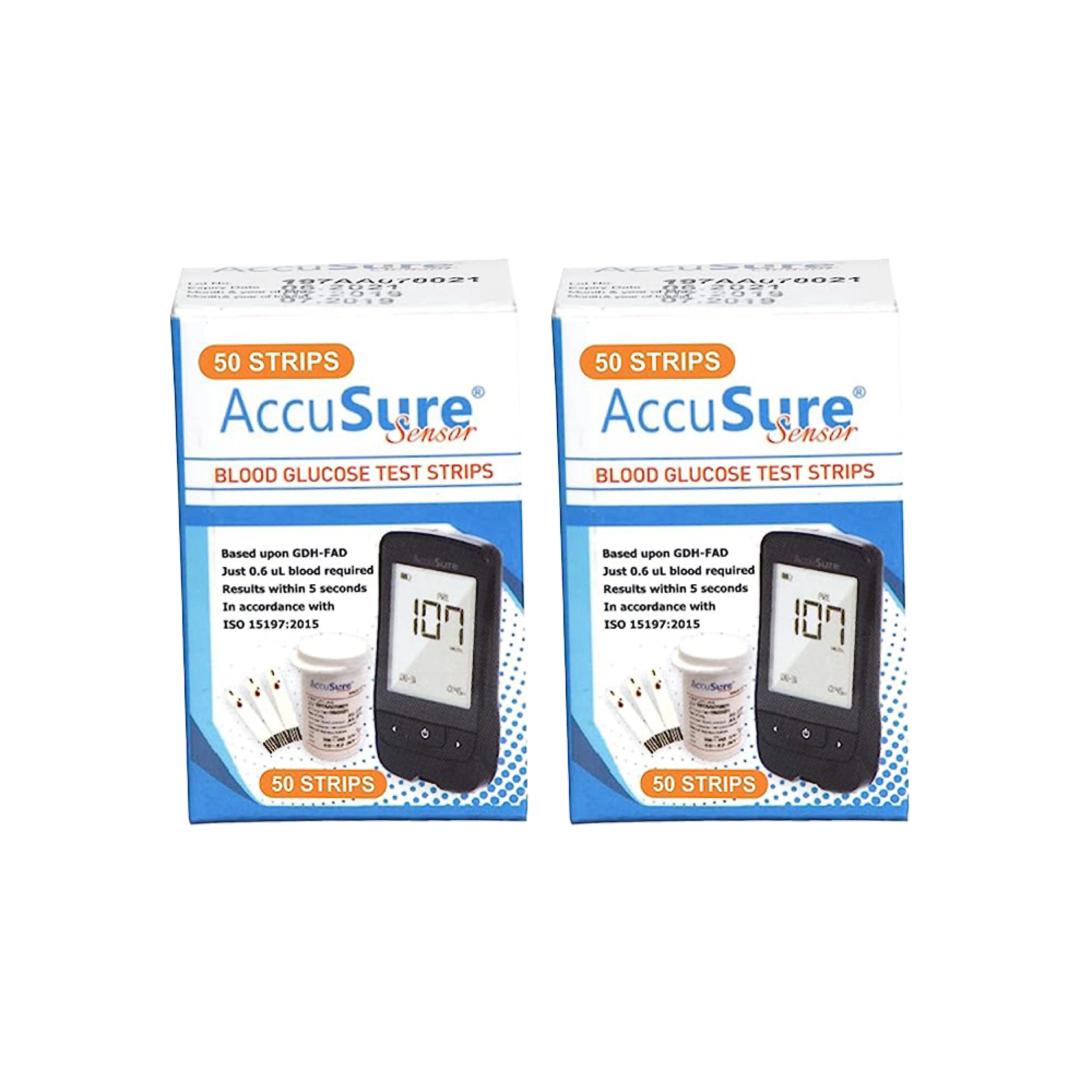 AccuSure Sensor - 25 Glucometer Testing Strips - Image 3