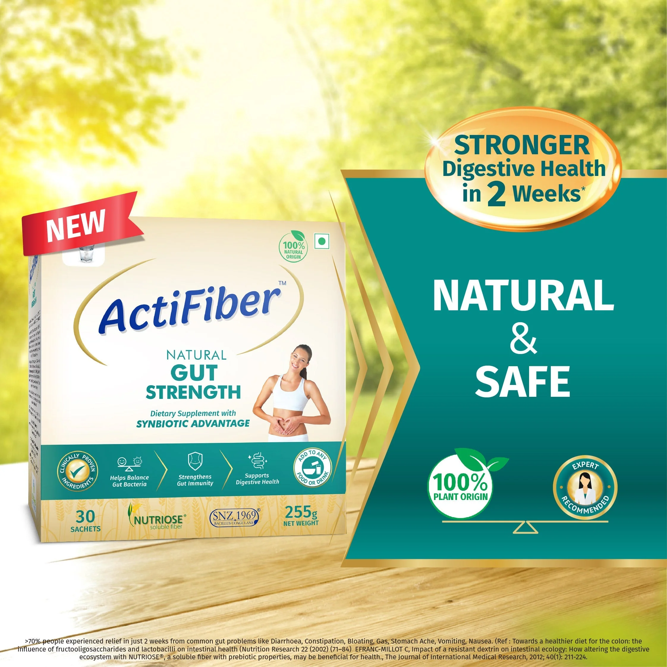 ActiFiber Natural Gut Strength (255gm Pack of 30 Sachets) - Image 3
