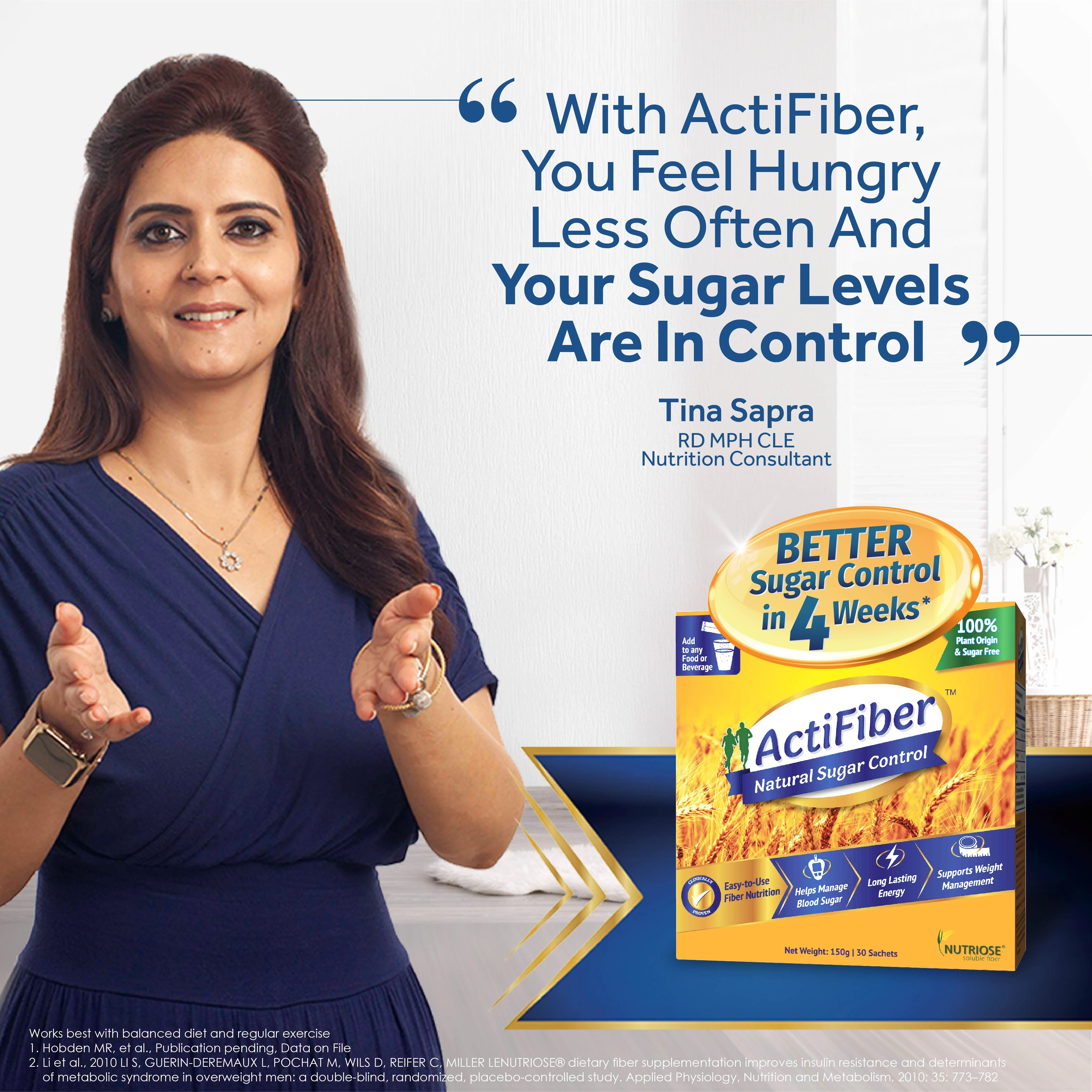 ActiFiber Sugar Control (150gm Pack of 30 Sachets) - Image 5