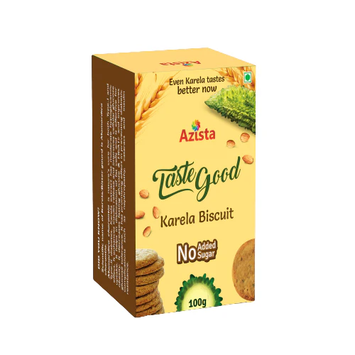 Azista's Taste Good Karela Biscuits Sugar Free Digestive Protein Snack (100g) - Image 4