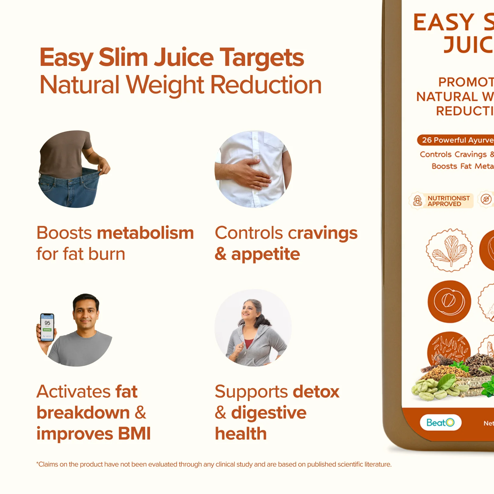 Balanz by BeatO Easy Slim Juice (1L) | Metabolism-Boosting Ayurvedic Herbs | Aids Weight Management | Supports Digestion & Detox | No Added Sugar | No Artificial Flavours - Image 5