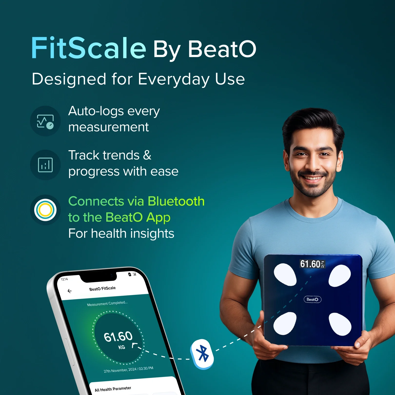 BeatO CGM with FitScale by BeatO Body Composition Scale - Image 5