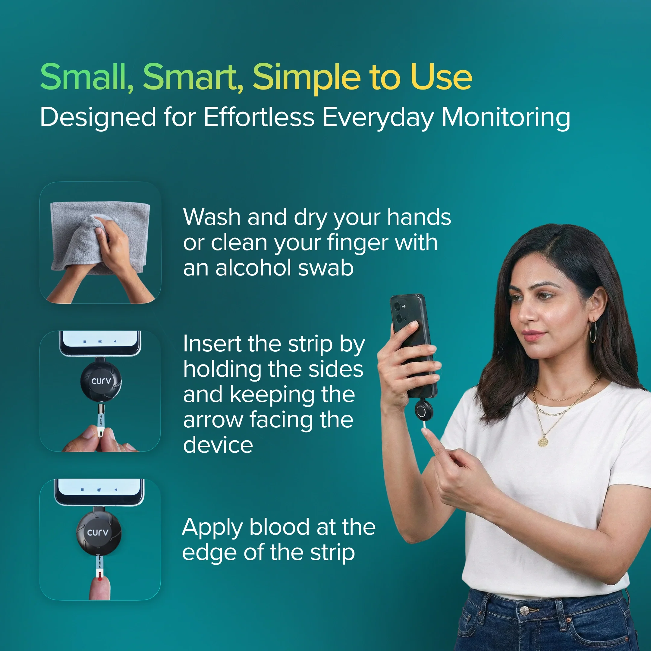 BeatO CURV - Blood Glucose Test Strips CURV Glucometer  Strips - Image 4