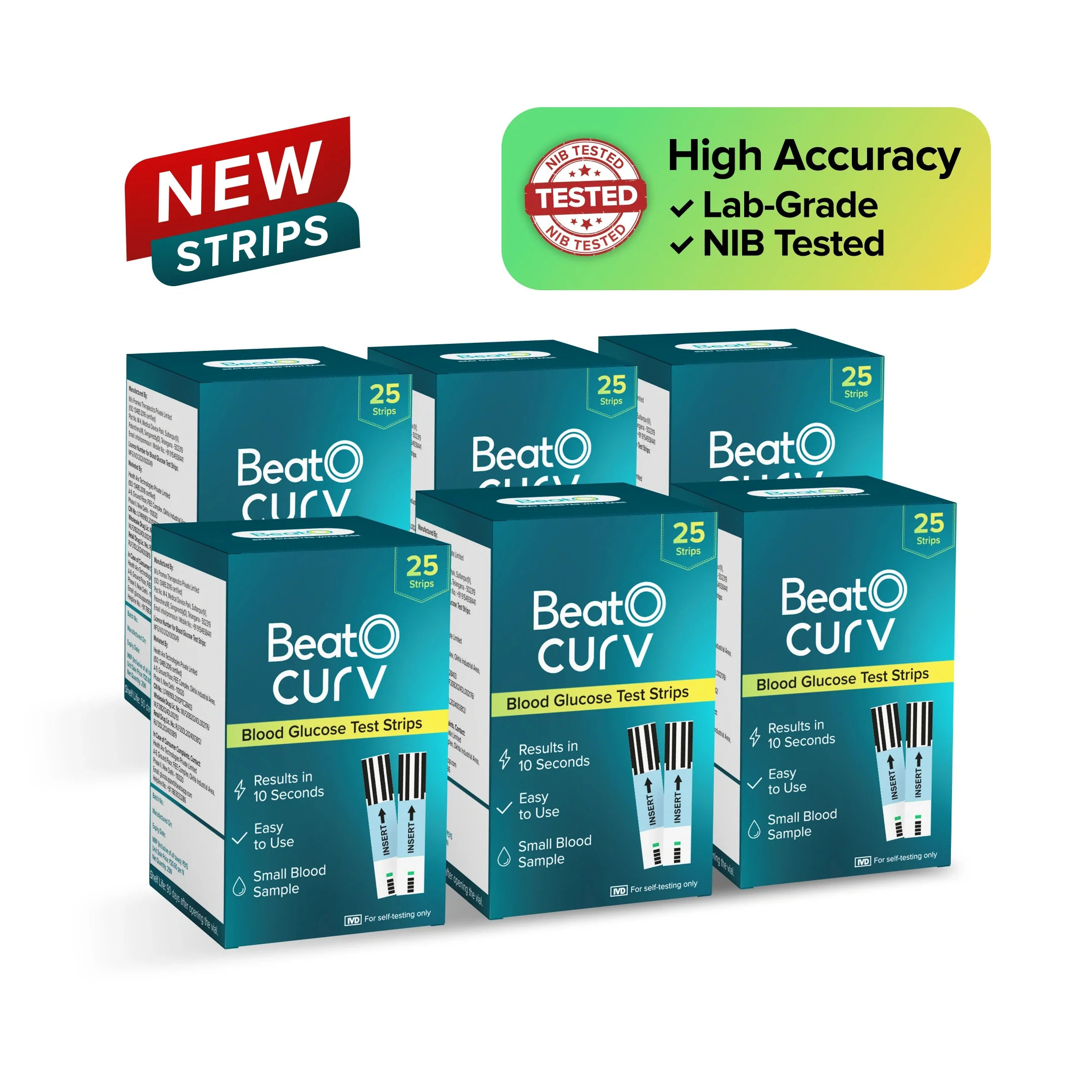BeatO CURV - Blood Glucose Test Strips CURV Glucometer  Strips - Image 8