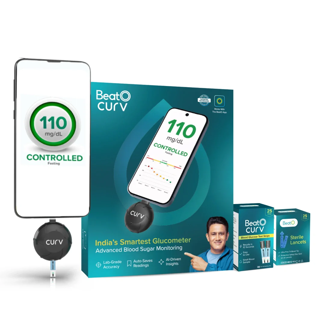 New BeatO CURV Glucometer FREE Strips & Lancets Type-C USB Connector | Android Only - Image 11