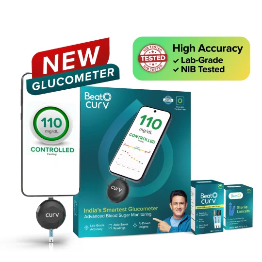 New BeatO CURV Glucometer FREE Strips & Lancets Type-C USB Connector | Android Only - Image 14