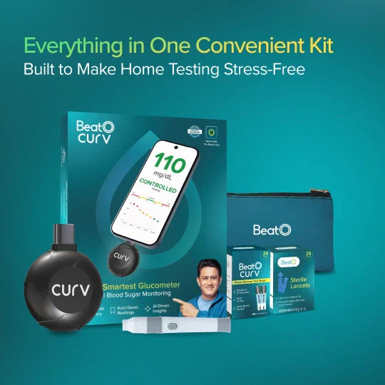 New BeatO CURV Glucometer FREE Strips & Lancets Type-C USB Connector | Android Only - Image 7