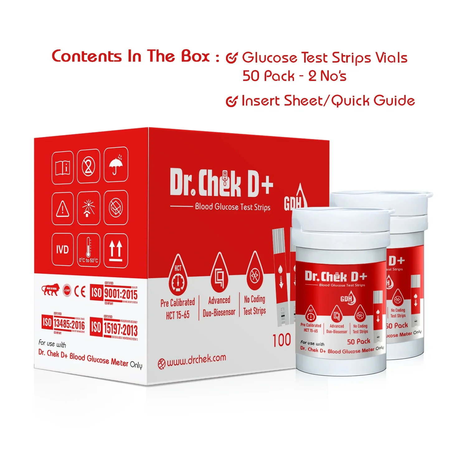 Dr. Chek D+ Blood Glucose Strips - Image 3