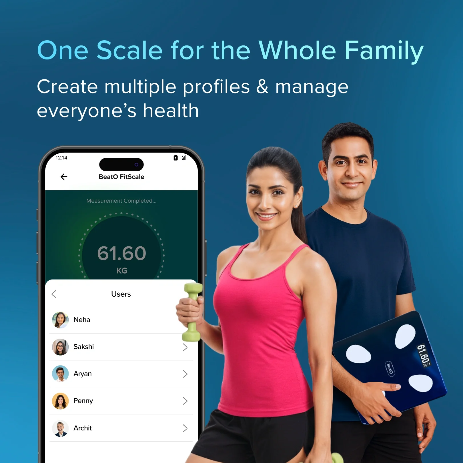FitScale by BeatO Body Composition Scale | 4 Electrodes for Accuracy | 18 advanced metrics| Full body composition analysis  | Connects via Bluetooth to BeatO App| Android Only - Image 7