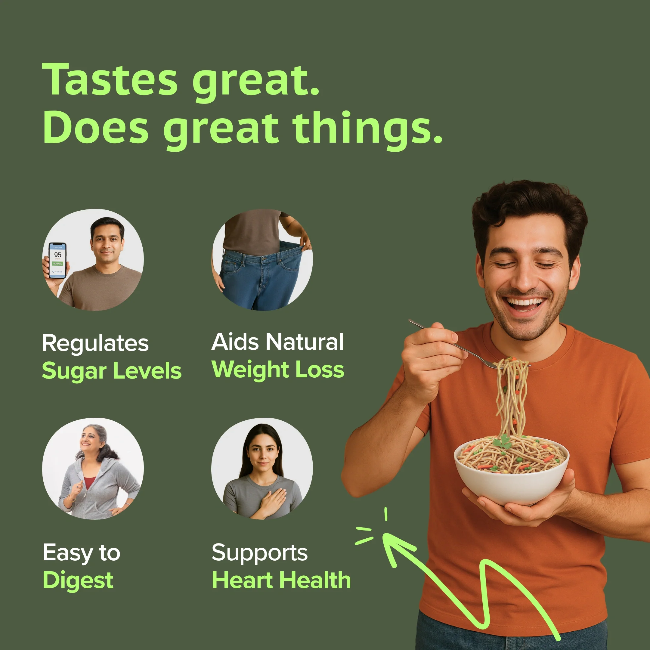 GudSwap by BeatO Multi Millet Noodles (150g) | Made with 6 Super Millets | High Fibre | No Maida | No Added Sugar | Cholesterol-Free - Image 6