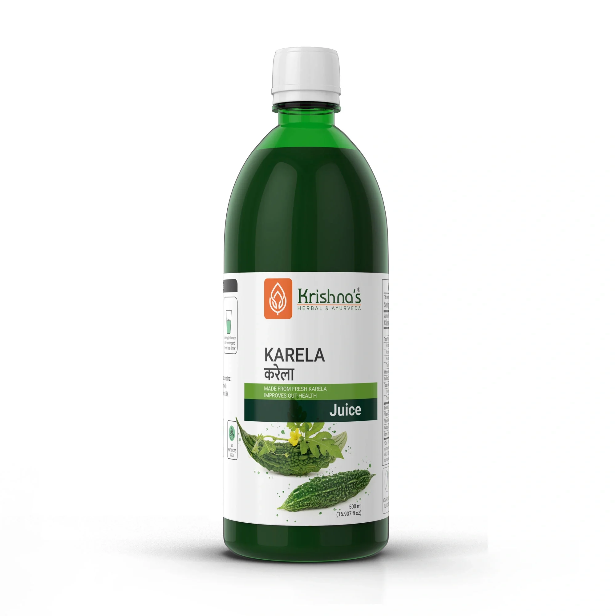Krishna's Herbal & Ayurveda Karela Juice| Fresh Karela | Ayurevedic Formulation to maintain Sugar Level | Enriched with Vitamin C - Vitamin A| Sugar free Juice with No Added Color or Flavour - 500 ml - Image 3