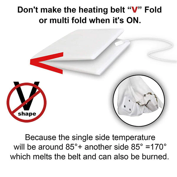 MCP orthopedic Electric Heat Belt For Back Pain & Any Body Pain Relief White With cover Heating Pad - Image 4