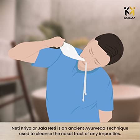 MCP Paxmax White Porcelain Ceramic Neti Pot for Nasal Cleansing Sinus and Passages - Image 3