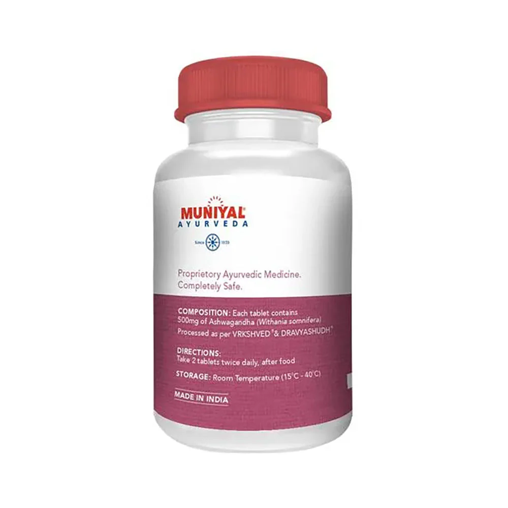Muniyal Ayurveda's Ashwagandha Tablets - 60 tab - Image 3