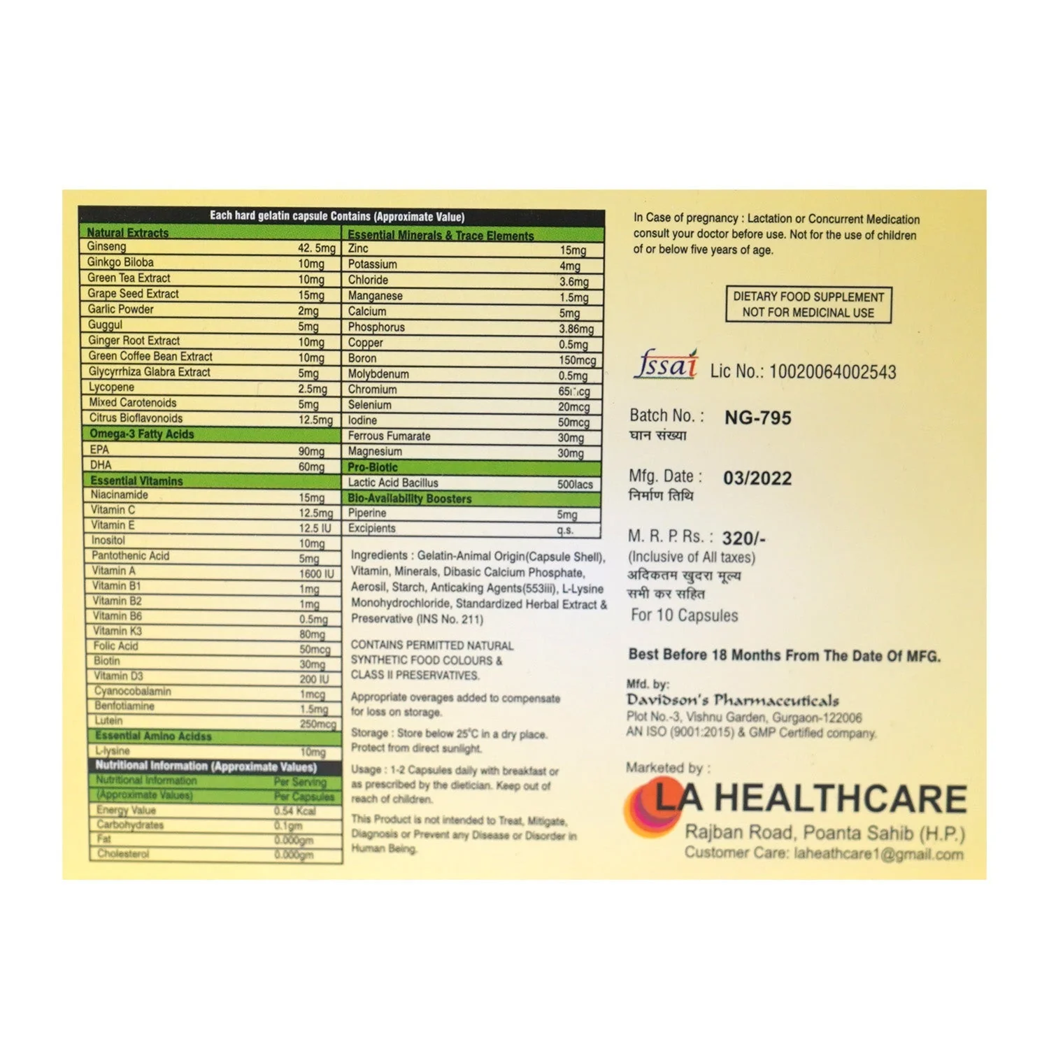 Nutri Omega - 9G (10 capsules) - Image 3