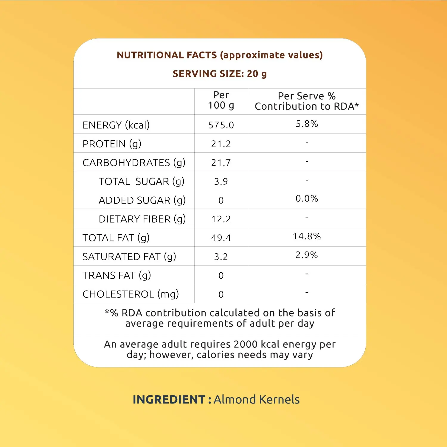 Premium California Almonds Farmley Standee Pouch (250 g) - Image 4