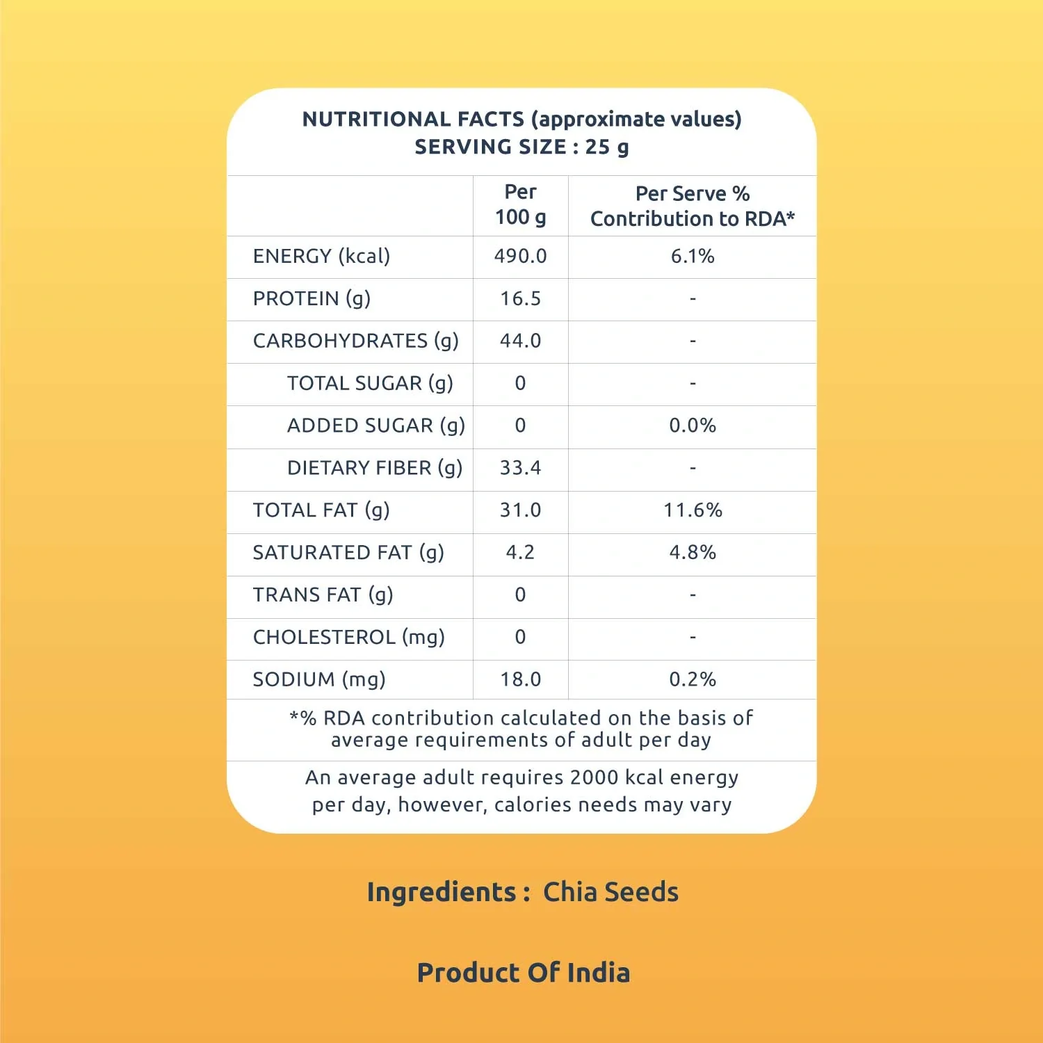 Premium Chia Seeds Farmley Standee Pouch - Image 5