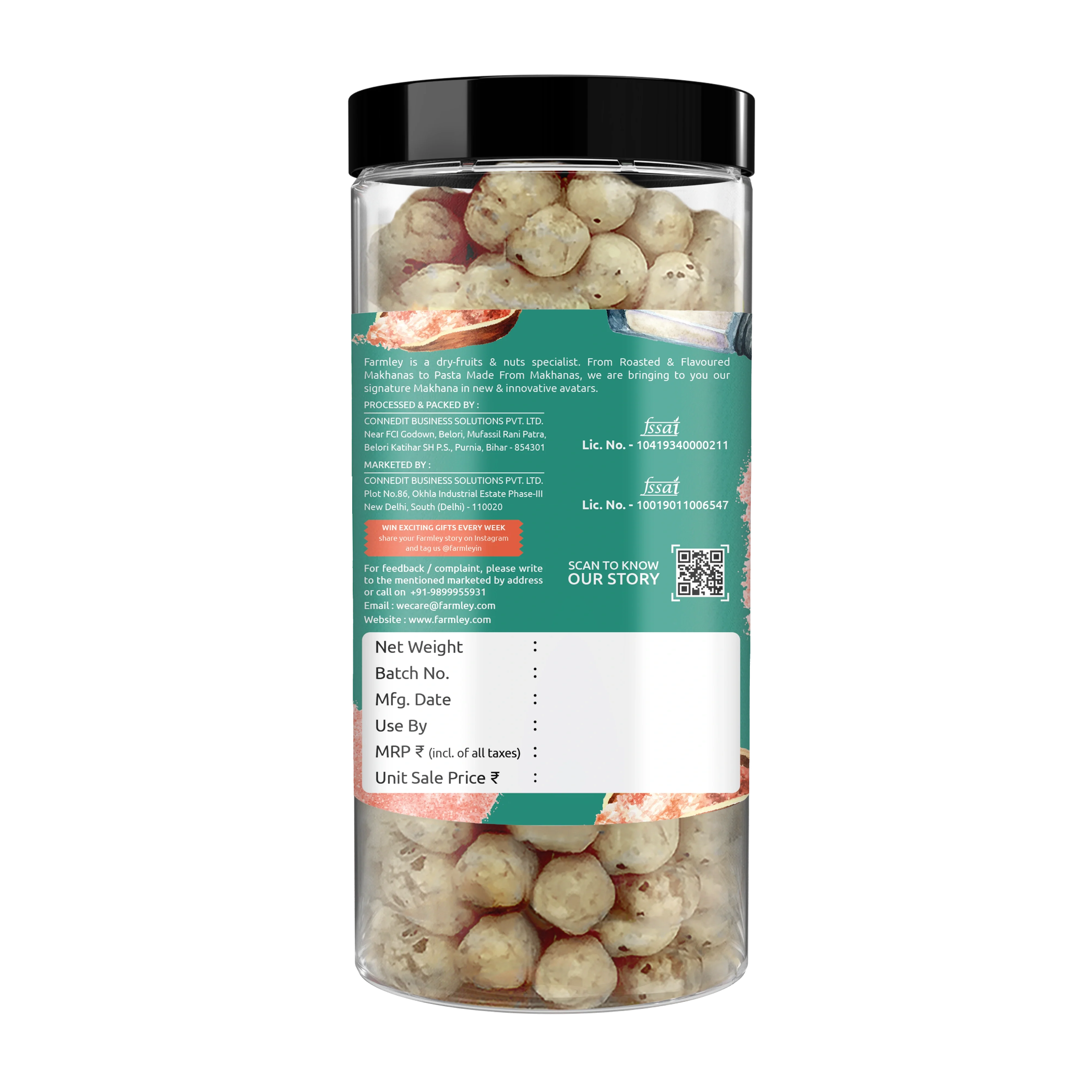 Roasted  Salted Makhana Farmley Jar 83 g - Image 3