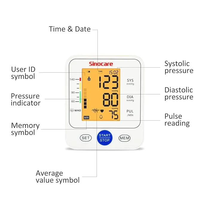 Sinocare BSX516 Blood Pressure Checking Machine - Image 6