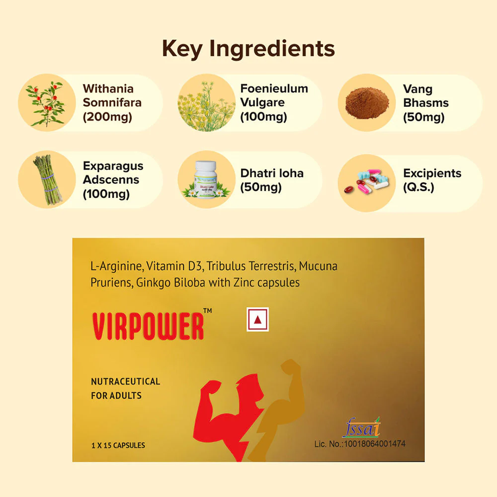 Virpower Testosterone Booster Capsules for Men Enhance Energy, Discreet packaging & Shipping - Image 3